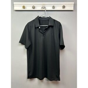 Tesla Mens Short Sleeve Polo Shirt Black Tonal Logo Polyester MTK01-BLK Large